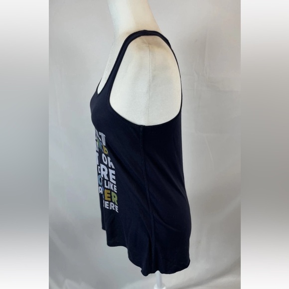 New Dr Seuss Women's Size M Graphic Tank Top  "I Do Not Like Cancer"  NWOT Navy - Picture 6 of 15